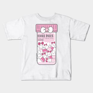 chill pills cute pills cartoon Kids T-Shirt